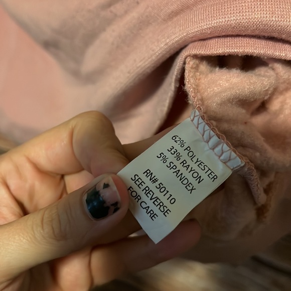 Feathers Maternity Blush Pink Sweatshirt - Picture 4 of 4